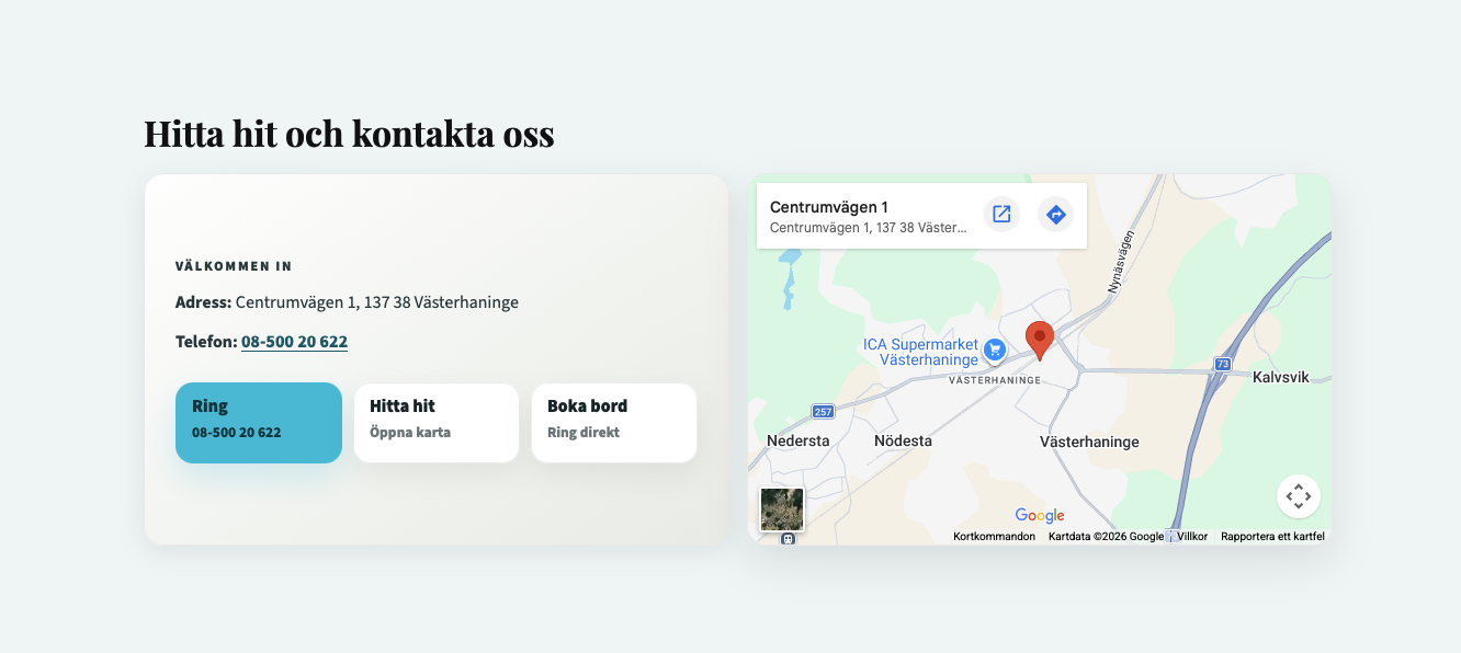 Restaurang Fisken telefon, karta och bokning
